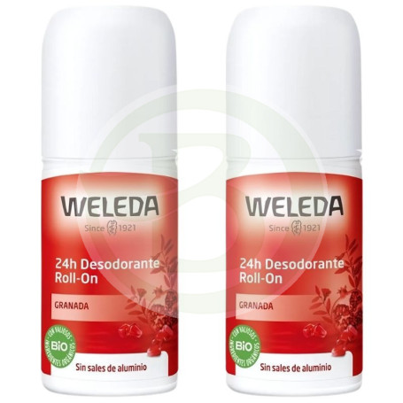 Deodorante roll-on Duplo al melograno 50% Weleda