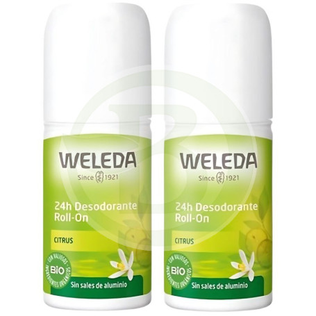 Deodorante roll-on agli agrumi Duplo 50% Weleda