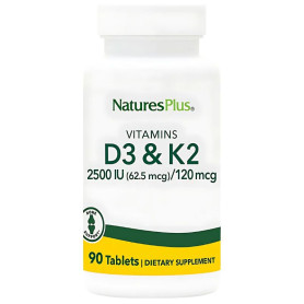 Vitamina D3 2500Ui Vitamina K2 120Μg 90 Compresse Natures Plus