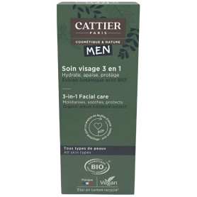 Cattier Trattamento Viso 3 in 1 per Uomo 50 ml