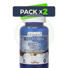 Confezione da 2x Melatonina 1,9 mg + Vitamina B6 Ciliegia 45 Caramelle Gommose Drasanvi