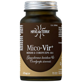 Mico Vir (Reishi e Cordyceps) 70 Capsule Hifas Da Terra