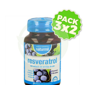 Pack 3x2 Resveratrol 60 Cápsulas Naturmil
