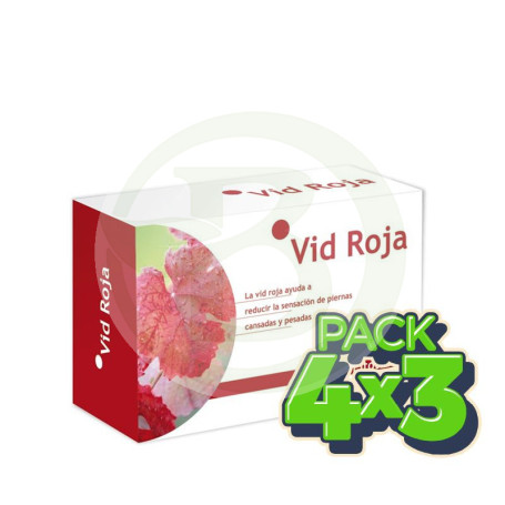 Pack 4x3 Vid Roja 60 Comprimidos Eladiet