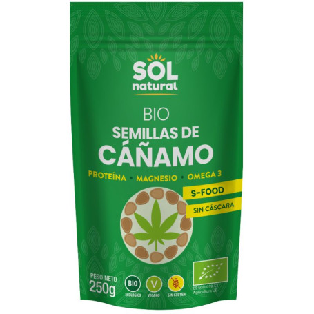 Semi di canapa biologici 250 g Sol Natural