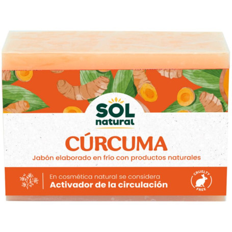 Sapone naturale alla curcuma fatto a freddo 100G Sol Natural