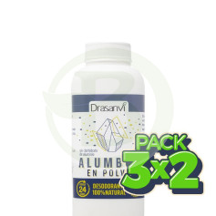 Confezione 3x2 Deodorante in polvere di allume 100G Drasanvi