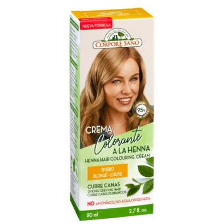 Crema Colorante Capelli Biondi 80Ml. corpo sano
