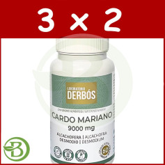 Confezione 3x2 Cardo Mariano 9000mg 60 Capsule Vegetali Derbós