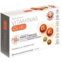 Phytoadvance Vitamine D3+K2 30 Compresse Morbide Masticabili