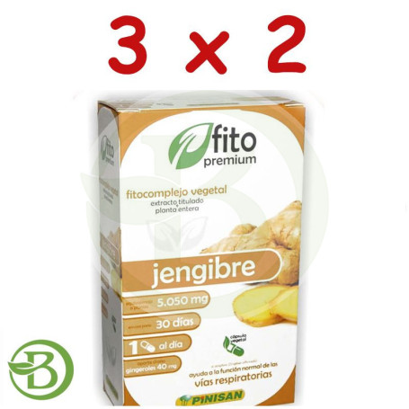 Pack 3x2 Jengibre 30 Cápsulas Pinisan