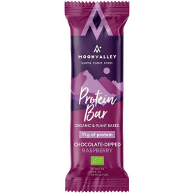 Barretta proteica Moonvalley al cioccolato biologico e lampone 50 g