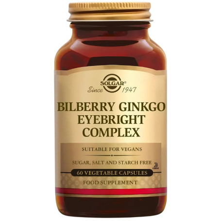 Complesso di Eufrasia al Mirtillo e Ginkgo 60 Capsule Solgar
