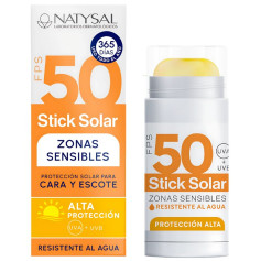 Stick solare Natysal per zone sensibili (viso e décolleté) SPF 50 14 g