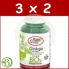 Confezione 3x2 Ginkgo + Vite Rossa BIO 90 Capsule El Granero