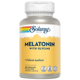 Solaray Melatonina con Glicina 100 Capsule Vegetali