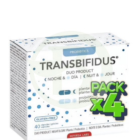 Pack 4x Transbifidus Dúo Noche y Día 40 Cápsulas Intersa