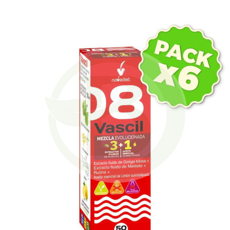 Pack 6x Vascil+Aceite Esencial De Limón 50 Ml Nova Diet