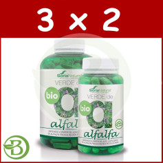 Pack 3x2 Verde di Erba Medica 240 Capsule Soria Natural