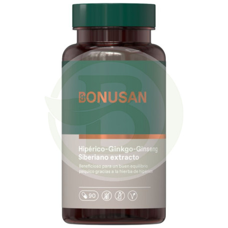 Iperico-Ginkgo-Ginseng 90 Capsule Vegetali Bonusan