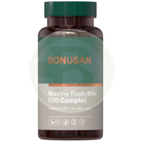 Niacina Flush-Free 500Mg. 60 Cápsulas Vegetales Bonusan