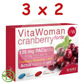 Pack 3x2 Vitawoman Cranberry Forte 30 Comprimidos Eladiet