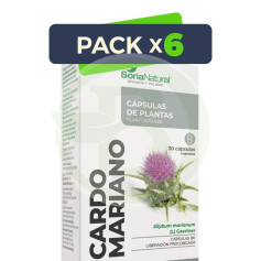 Confezione 6x Cardo Mariano 30 Capsule Soria Natural