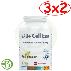 Pack 3x2 Nad+ Cell Excel 60 Cápsulas Sura Vitasan