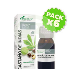 Confezione da 6 Estratto di Ippocastano 50ml Soria Natural