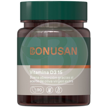 Vitamina D3 15Mcg/600UI 90 Cápsulas Bonusan