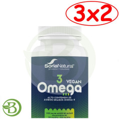 Confezione 3x2 Vegan Omega-3 60 Perle Soria Natural