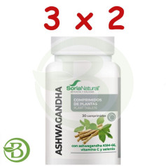 Confezione 3x2 Ashwagandha 30 Compresse Soria Natural