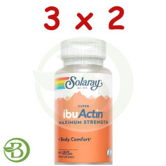 Confezione 3x2 Super Ibuactin 60 capsule Solaray