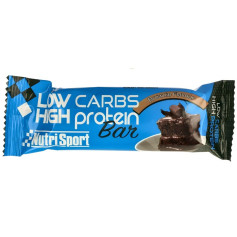 Barretta proteica a basso contenuto di carboidrati e gusto brownie 60 g Nutrisport