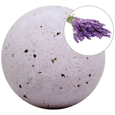 Bomba da bagno schiumogena alla lavanda con petali 140 g Sys