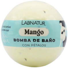 Bomba da bagno schiumogena al mango con petali 140 g Labnatur