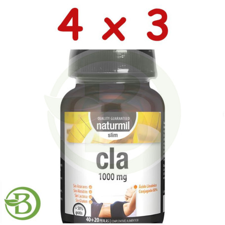 Pack 4x3 Cla Slim 1000Mg 40+20 Perlas Naturmil