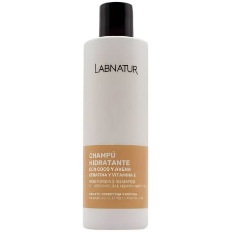 Shampoo idratante al cocco e avena con cheratina 250 ml Labnatur