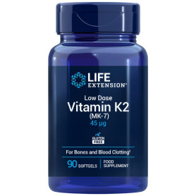 Vitamina K2 a basso dosaggio (Mk-7) 45 mcg 90 perle Life Extension