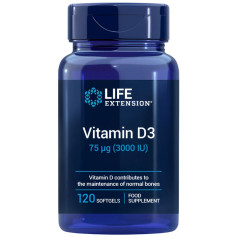Vitamina D3 3000Iu 120 Perle Life Extension