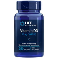 Vitamina D3 1000Ui 250 Perle Life Extension