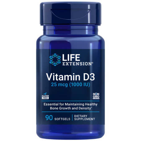 Vitamina D3 25mcg 1000Ui 90 perle Life Extension