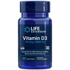 Vitamina D3 25mcg 1000Ui 90 perle Life Extension