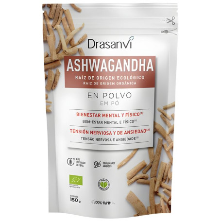 Polvere di Ashwagandha biologica 150 g Drasanvi