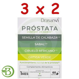 Pack 3x2 Próstata 60 Cápsulas Drasanvi