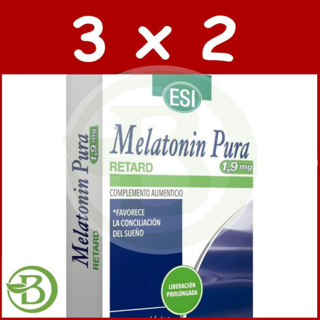 Pack 3x2 Melatonin Retard Pura 1,9Mg 30 Micro Tabletas Esi