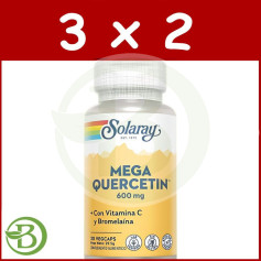 Confezione 3x2 Small Mega Quercitina 600Mg. 30 Capsule Vegetali Solaray