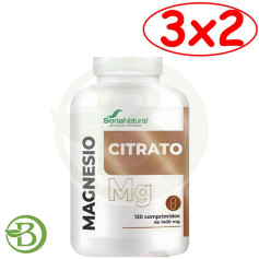 Confezione 3x2 Citrato di Magnesio 120 Compresse Soria Natural