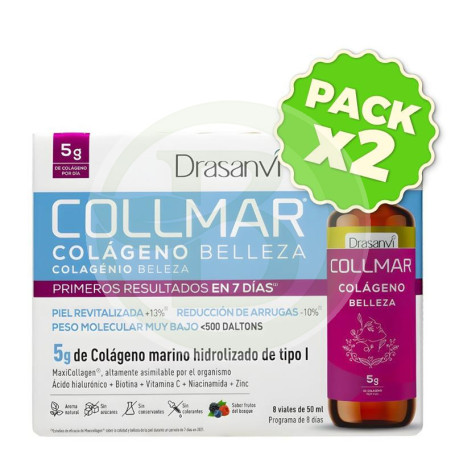 Pack 2x Collmar Bebible Belleza Sabor Frutos Bosque 8 Viales Drasanvi