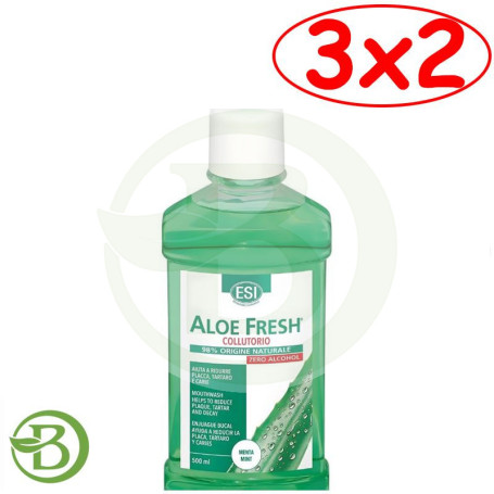 Pack 3x2 Aloe Fresh Colutorio Zero Menta 500Ml. Esi